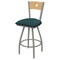 Holland Bar Stool Co 36" Swivel Counter Stool, Nickel Finish, Nat Back, Graph Tidal Seat X830 - alternate 1